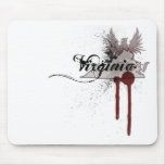Grunge Blood Splatter Virginia Mousepad