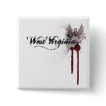 Grunge Blood Splatter West Virginia Button