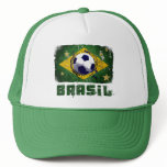 Grunge brazil soccer flag gifts trucker hats