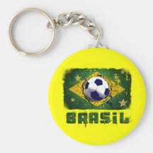 Grunge brazil soccer flag gifts key chains