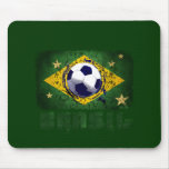 Grunge brazil soccer flag gifts mousepads