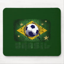 Grunge brazil soccer flag gifts mousepads