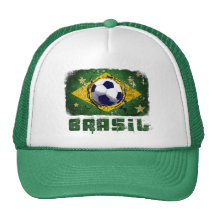 Grunge brazil soccer flag gifts trucker hats
