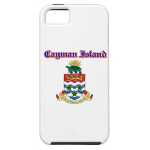 Grunge Cayman Islands coat of arms designs iPhone 5 Case