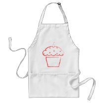 grunge cherry cupcake apron