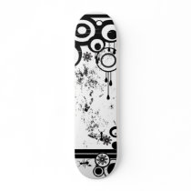 "Grunge Circles" Abstract Custom Skateboard