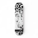 "Grunge Circles" Abstract Custom Skateboard