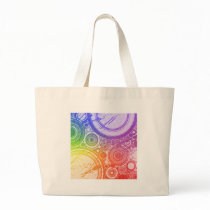 Grunge Circles: Rainbow Edition: Tote Bags
