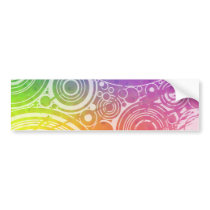 Grunge Circles: Rainbow Edition: Bumper Sticker