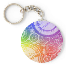 Grunge Circles: Rainbow Edition: Keychain