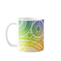 Grunge Circles: Rainbow Edition: Coffee Mugs