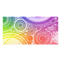 Grunge Circles: Rainbow Edition: Photo Card
