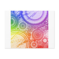 Grunge Circles: Rainbow Edition: Postcard