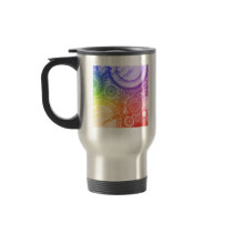 Grunge Circles: Rainbow Edition: Travel Mug