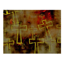 Grunge Cross Post Cards