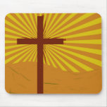 grunge cross sunburst mouse pads