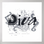 Grunge Diva Print