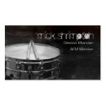 Grunge Drummer Musician Business Card