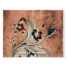 Grunge Eiffel Tower Photo Art