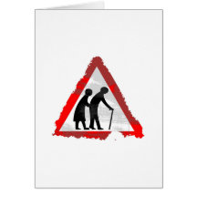 Grunge Elderly People Sign Cards