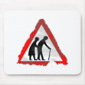 Grunge Elderly People Sign mousepads