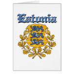 Grunge Estonia coat of arms designs Greeting Card