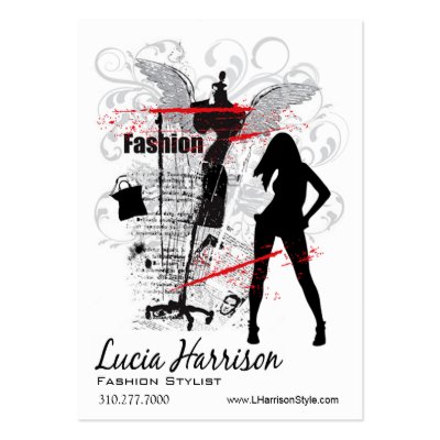 Unique Fashion Designers on Grunge Fashionista    Fashion Stylist  Designer Business Card By