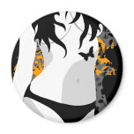 Grunge Female Butterflies Sexy Lady 24. magnets