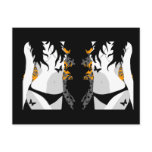 Grunge Female Butterflies Sexy Lady 24. postcards
