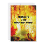 Grunge Fire Abstract 21st Birthday Mans 026