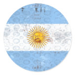 Grunge flag of Argentina for La Albiceleste fans Sticker