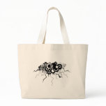 grunge floral cloud tote bags