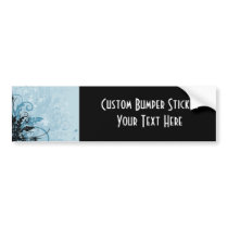 Grunge Floral Design - Light Blue