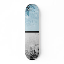 Grunge Floral Design - Light Blue