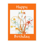 Grunge Flowers, Happy Birthday - Customised