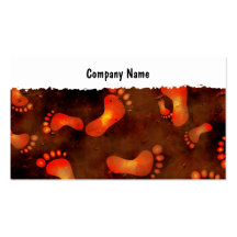 Grunge Footprints Business Cards