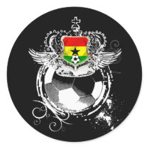 Grunge Ghana Black stars Warrior Kings Gifts Round Sticker