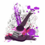 grunge girly electric guitar photo sculptures