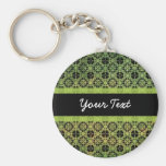 Grunge Green Pattern Key Chains