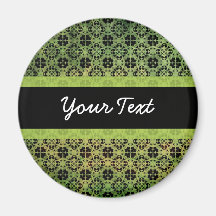 Grunge Green Pattern Magnet