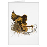 grunge guitar angel dude cards