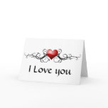Grunge heart  I Love you - Customise cards