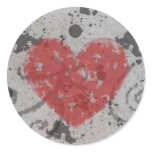 Grunge Heart Sticker