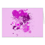 grunge hearts & paint splatters cards