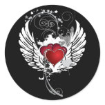 Grunge Hearts Wings stickers