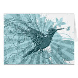 Grunge Hummingbird Notecards