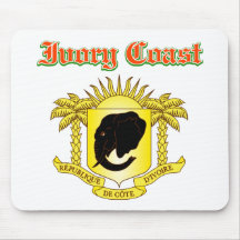 Grunge Ivory Coast coat of arms designs Mousepads
