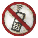 Grunge 'NO PHONE ZONE' Sign - sticker