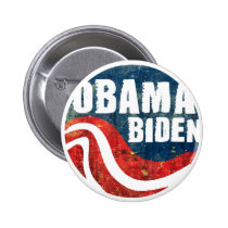 Grunge Obama Biden Button buttons