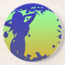 Grunge Party Dancer. Drink Coaster